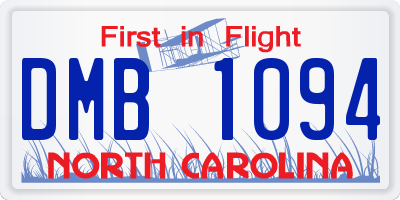 NC license plate DMB1094