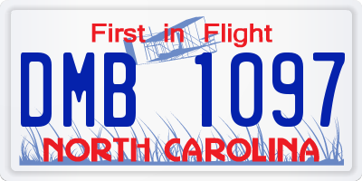 NC license plate DMB1097