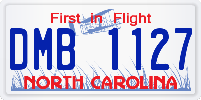 NC license plate DMB1127