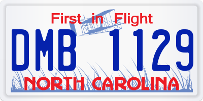 NC license plate DMB1129
