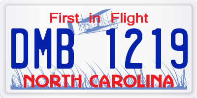 NC license plate DMB1219