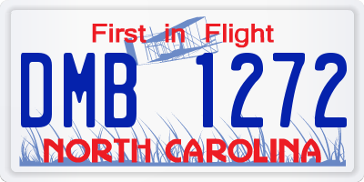NC license plate DMB1272