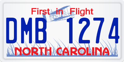NC license plate DMB1274