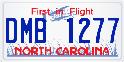 NC license plate DMB1277