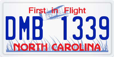 NC license plate DMB1339
