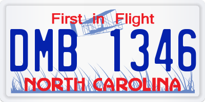 NC license plate DMB1346