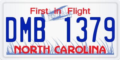 NC license plate DMB1379