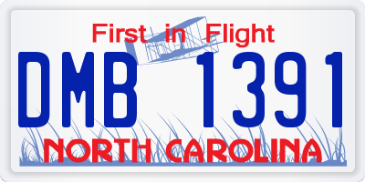 NC license plate DMB1391