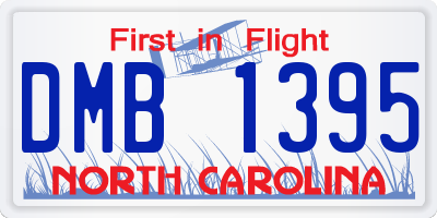 NC license plate DMB1395