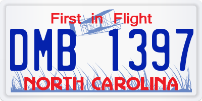 NC license plate DMB1397