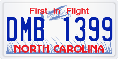 NC license plate DMB1399