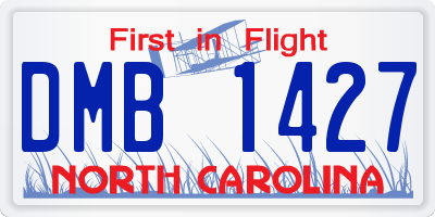 NC license plate DMB1427