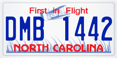 NC license plate DMB1442
