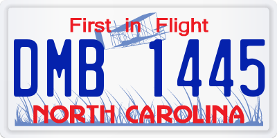 NC license plate DMB1445