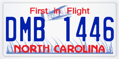 NC license plate DMB1446