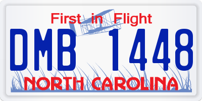 NC license plate DMB1448