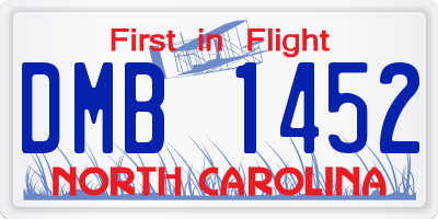 NC license plate DMB1452