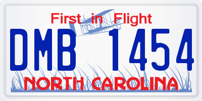 NC license plate DMB1454
