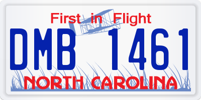 NC license plate DMB1461