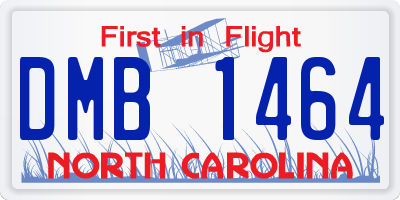 NC license plate DMB1464