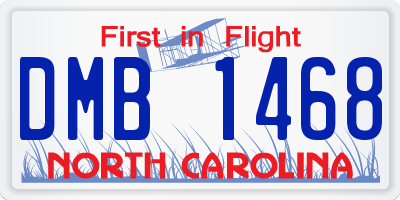 NC license plate DMB1468