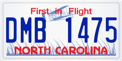 NC license plate DMB1475