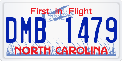NC license plate DMB1479