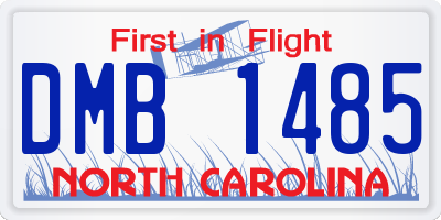 NC license plate DMB1485
