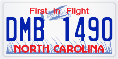 NC license plate DMB1490