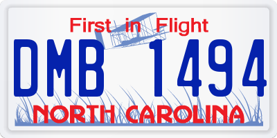 NC license plate DMB1494