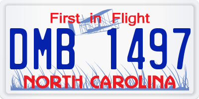 NC license plate DMB1497