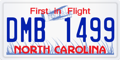 NC license plate DMB1499