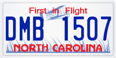 NC license plate DMB1507