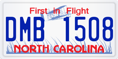 NC license plate DMB1508