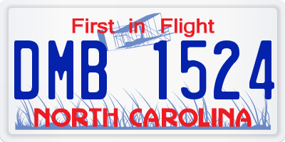 NC license plate DMB1524