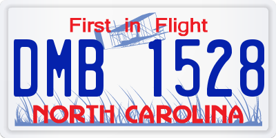 NC license plate DMB1528