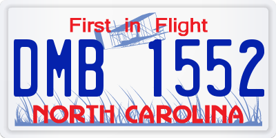 NC license plate DMB1552