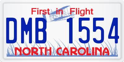 NC license plate DMB1554