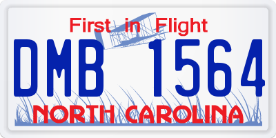 NC license plate DMB1564