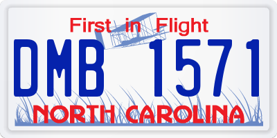 NC license plate DMB1571
