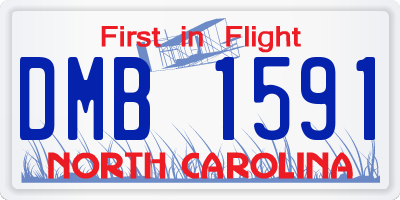NC license plate DMB1591