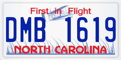 NC license plate DMB1619