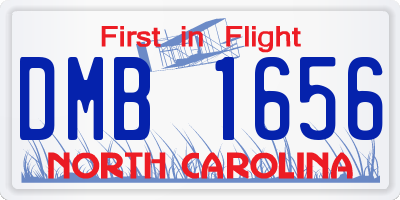 NC license plate DMB1656