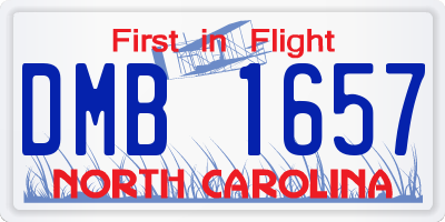NC license plate DMB1657