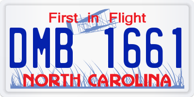NC license plate DMB1661