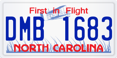 NC license plate DMB1683