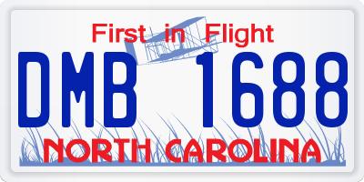 NC license plate DMB1688