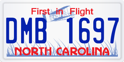 NC license plate DMB1697