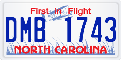 NC license plate DMB1743