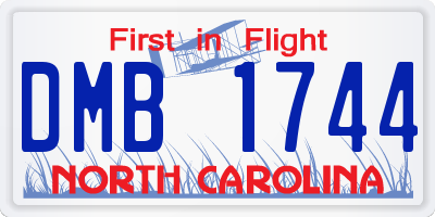 NC license plate DMB1744
